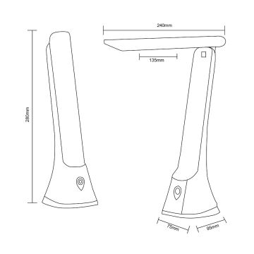 Zuma Line - LED Stmívatelná stolní lampa LED/5W/230V černá