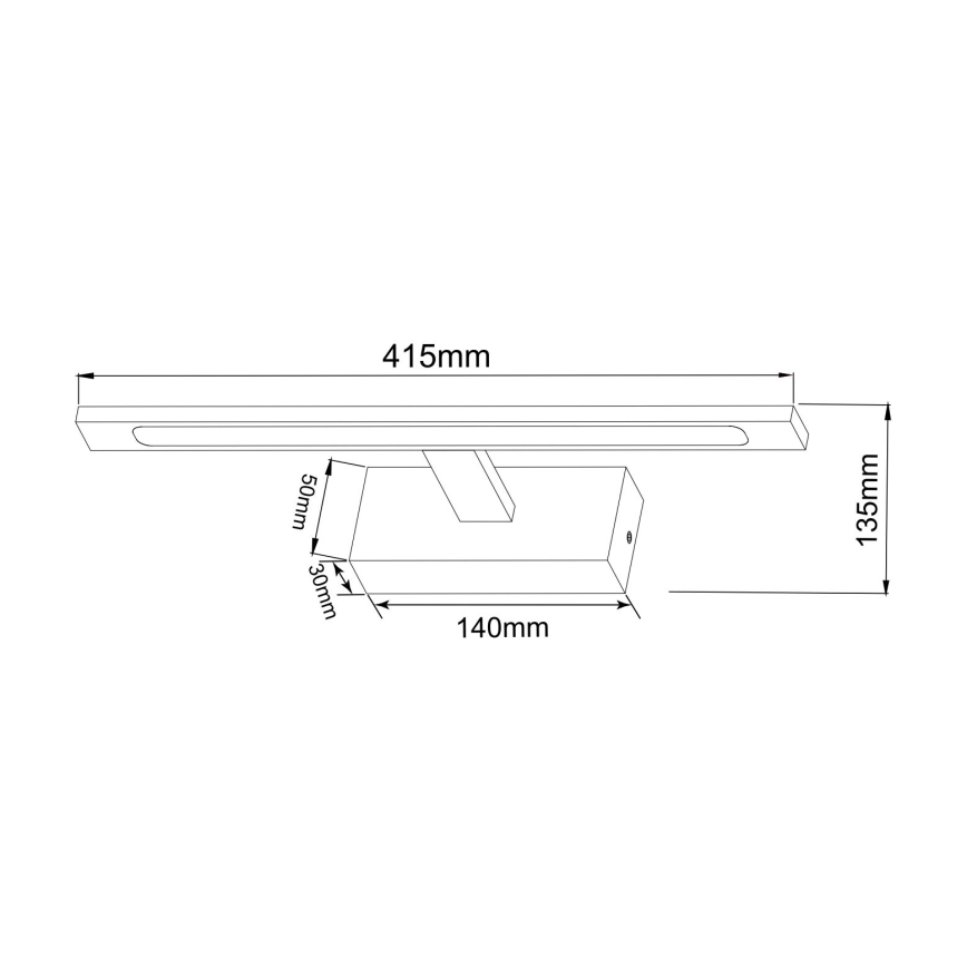 Zuma Line - LED Koupelnové osvětlení zrcadla LED/12W/230V 41 cm IP44 chrom