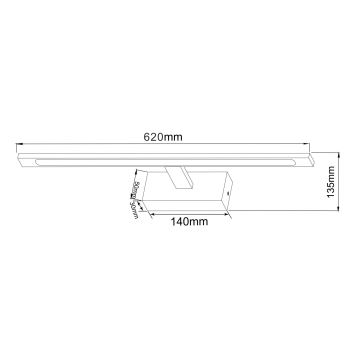 Zuma Line - LED Koupelnové osvětlení zrcadla LED/20W/230V 62 cm IP44 chrom